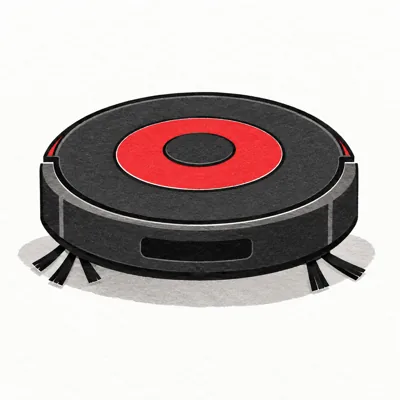 Illustration of a generic robot vacuum